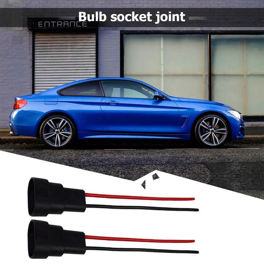 2pcs 9005 9006 HB4 Bulb Socket Car Headlight Fog Lamp Male Adapter Connector ABS and Copper Wire Line length 10 cm