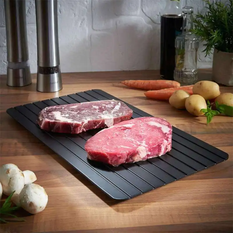 1pcs Fast Defrost Tray Fast Thaw Frozen Food Meat Fruit Quick Defrosting Plate Board Defrost Tray Thaw Master Kitchen Gadgets