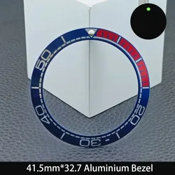 Luminous Ceramic/Aluminum Bezel with Decorative Ring for Men's Watch Accessories (NO.6 Aluminium)