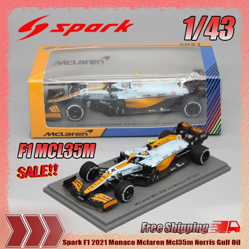 New In Stock Spark 1:43 F1 2021 Monaco Mclaren Mcl35m Norris Gulf