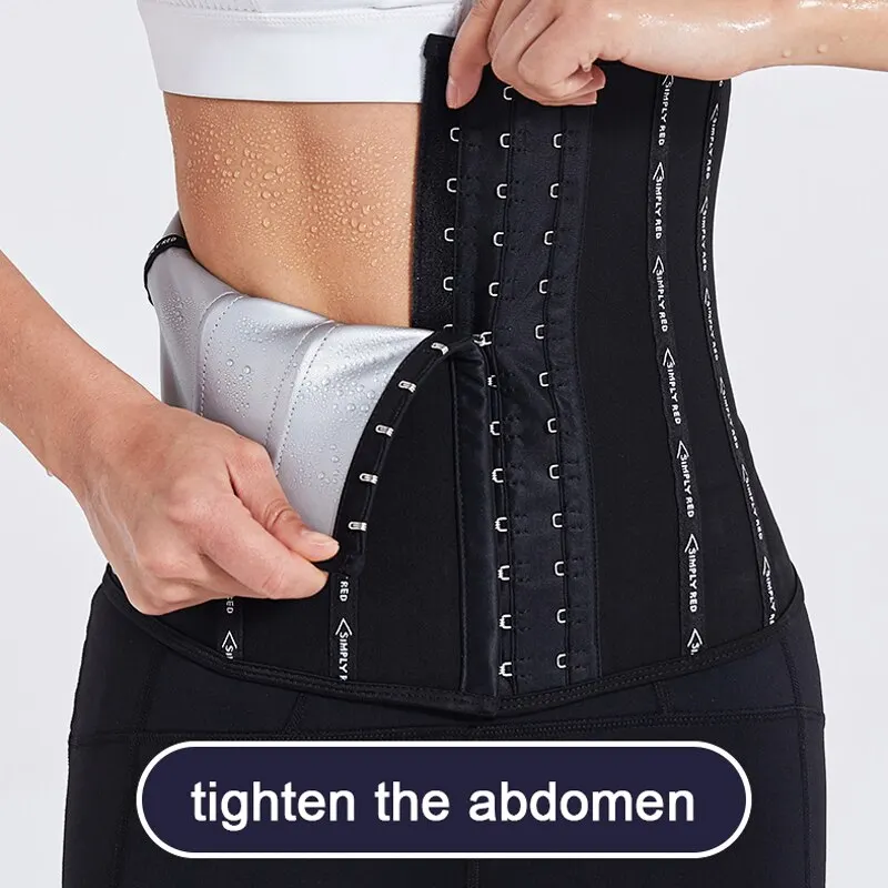 Waist Trainer Corset Sauna Sweat Belt Sweat to Lose Weight Woman Postpartum Waist Trainer Slimming Sheath Woman Flat Belly Fat Burning Girdle