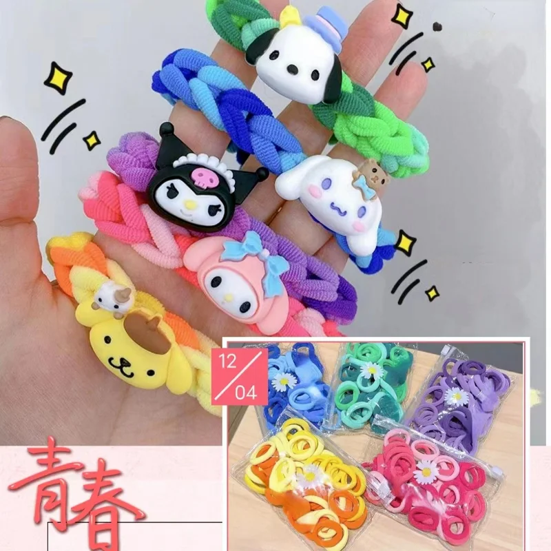 

Sanrio anime cartoon super cute diy handmade bracelet hair ring Kulomi rubber band boudoir honey girl material bag wholesale