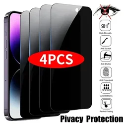 Enhanced Privacy Screen Protector - 4-Pack Full Cover Anti-Spy Glass for 4PCS Privacy Glass (For iPhone 16 Plus)