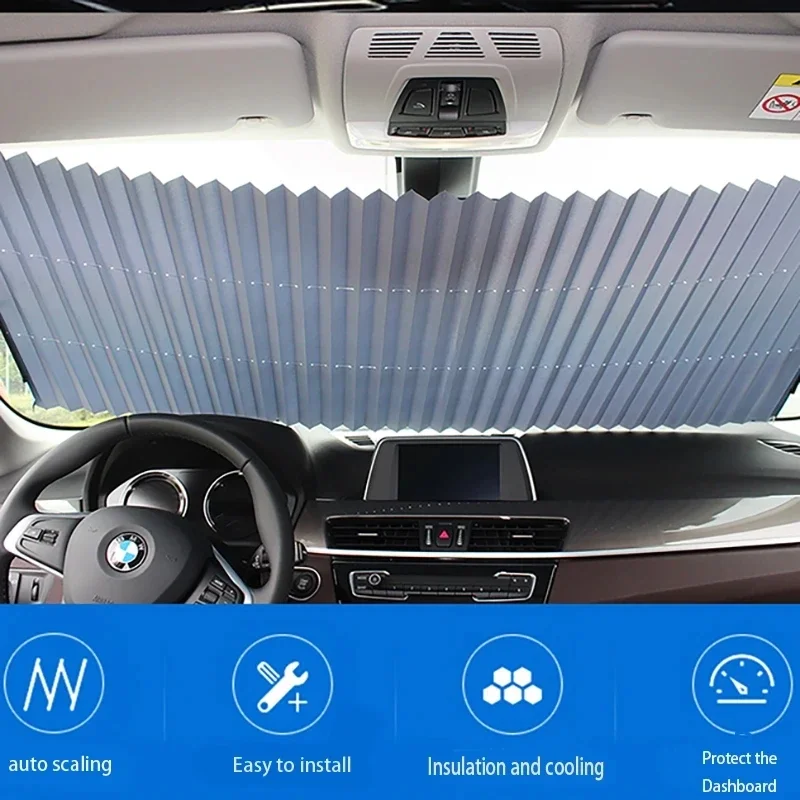 Car Sunshade Retractable Foldable Universal Front Rear Window Windshield Sun Shade Protection Accessories