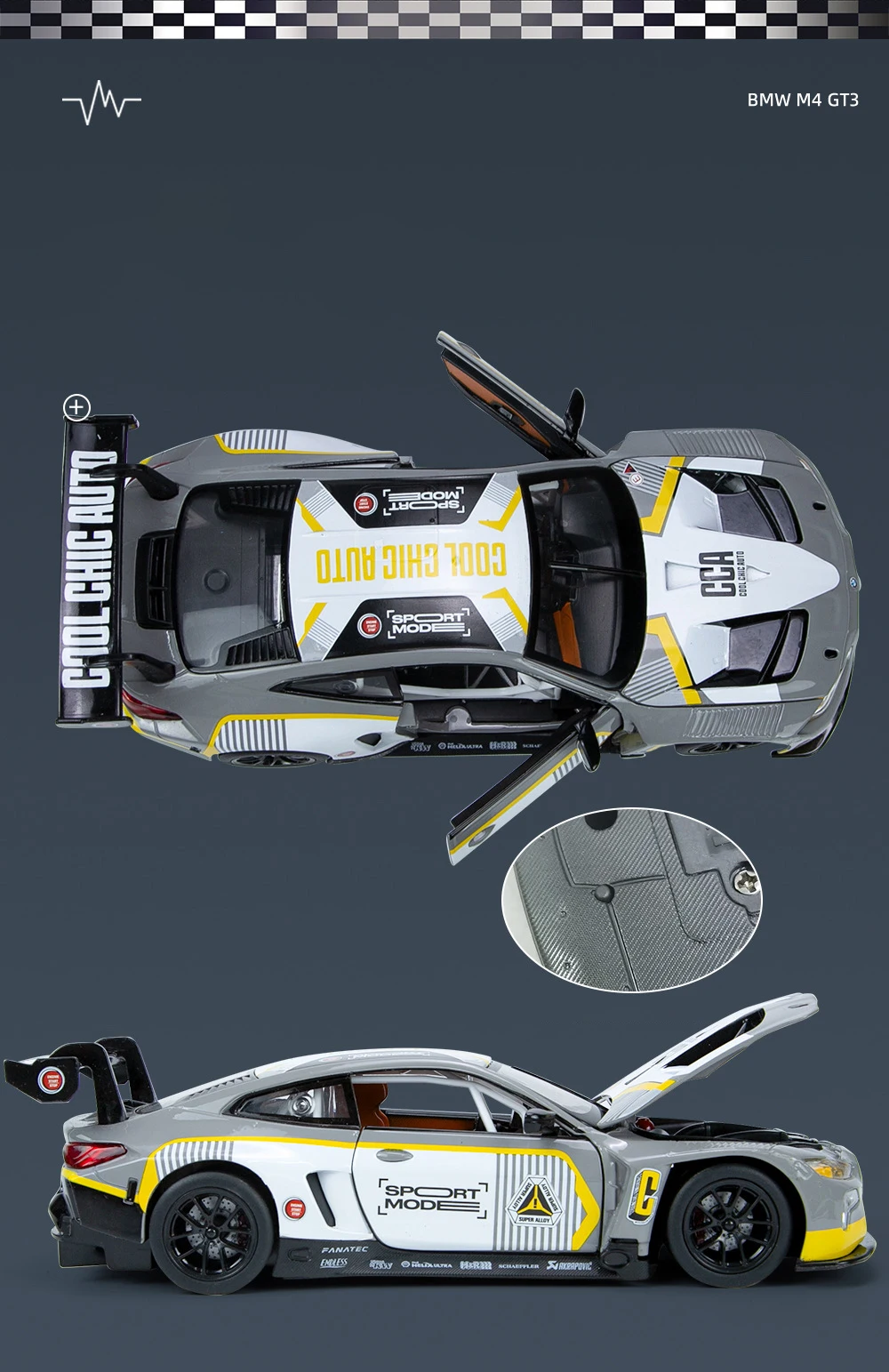 BMW M4 M6 BMW CSL Z4 1:24 Ölçekli Model Araba