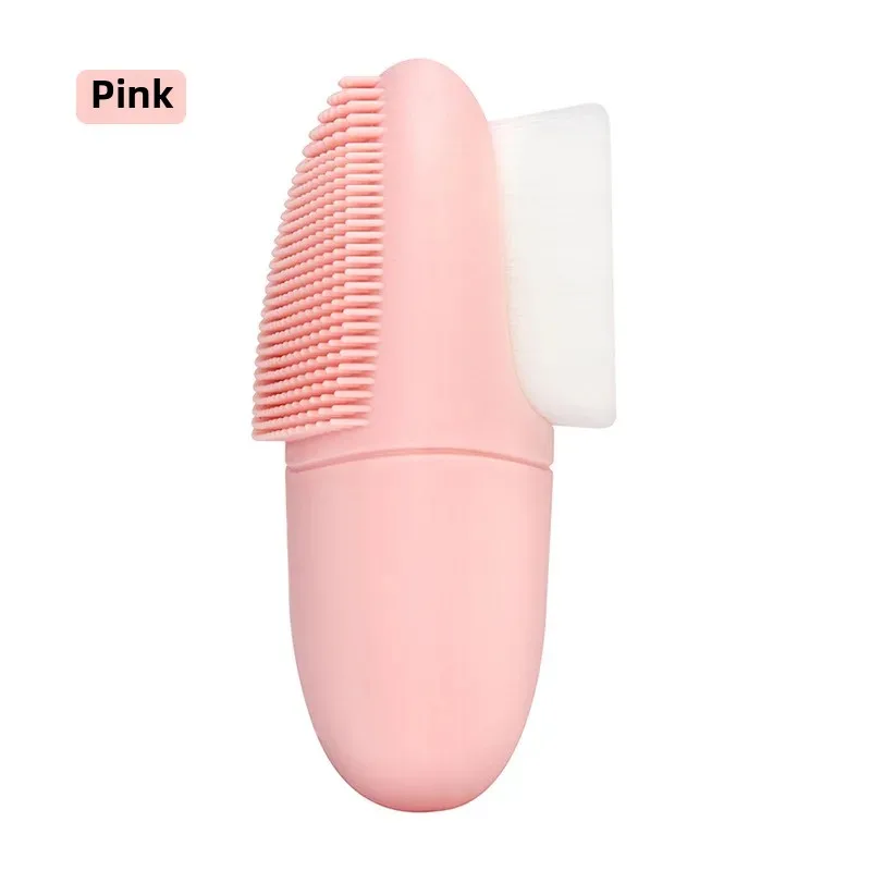 Dual-Head Silicone Makeup Brush Japanese Manual Facial Cleanser Pore-Cleaning Blackhead Removal Tool For Home Use