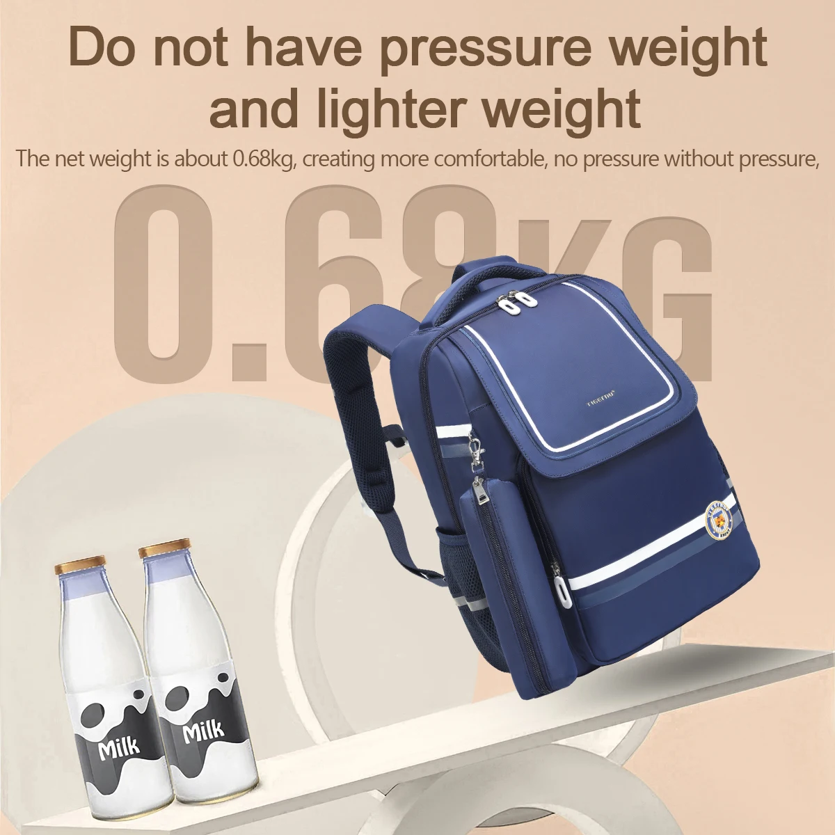 Tigernu Teenager Schoolbags Boys Girls Light Weight Backpack With Separate Pencil Pouch Large Daily Cartoon Bag Student mochila 2