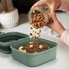 Portable Thickened Folding Pet Double Bowls Tableware Travel Dog Feeder Bowls 2-in-1 Pet Outdoor Travel Supplies 2