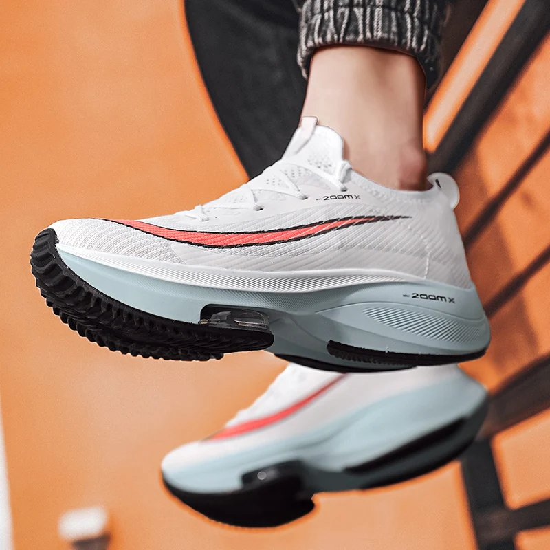 Women's Sneakers Fashion Men's Marathon Round Toe Lightweight Running Shoes Mesh Breathable Sneakers Unisex Size 36-46