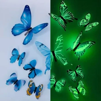 3D Luminous Butterfly Stickers 1