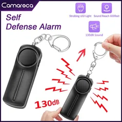 Camaroca Self Defense Alarm 130dB Personal Defenses Siren Child Women Security Protect Alert Portable Loud Panic Alarm Keychain