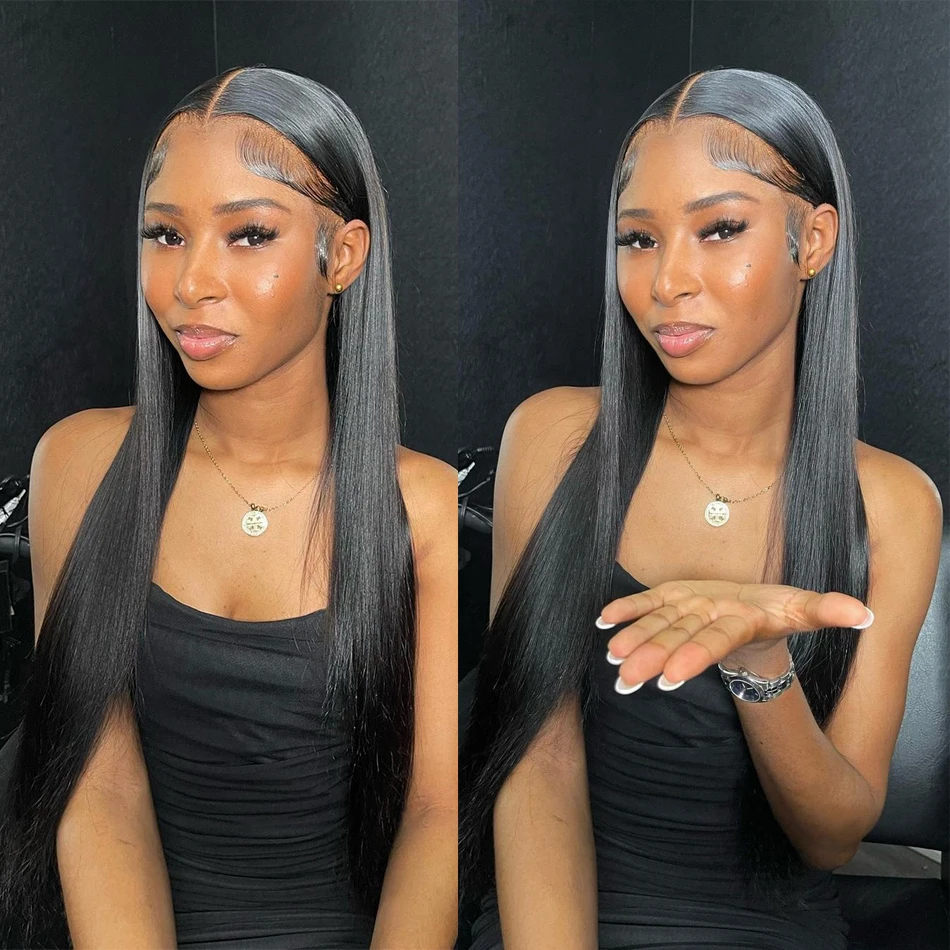 

34 Inch Bone Straight 13x4 13x6 Lace Front Human Hair Wig For Women Brazilian Transparent Human Hair Lace Frontal Wig PrePlucked