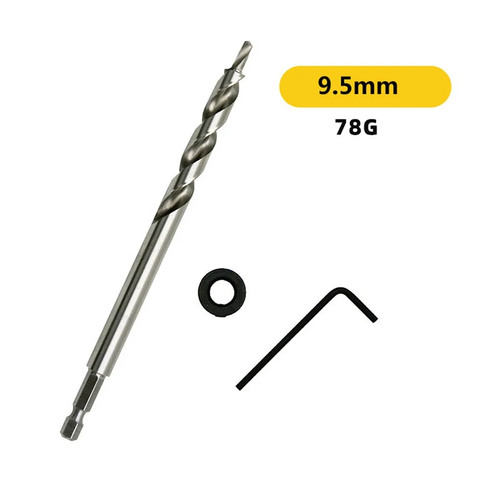 

1 Pcs 1/4'' Hex Step Drill Bit 3/8'' Oblique Hole Locator W/ Hex / Round Shank For Manual Pocket Pilot Hole Drilling