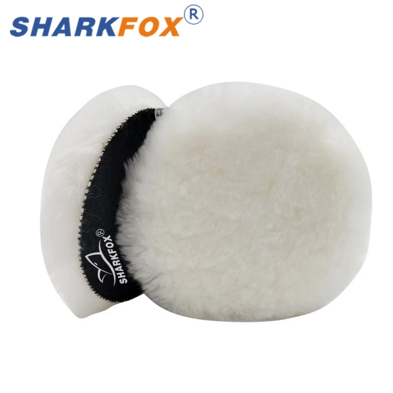 Sharkfox Wool Polishing Disc 80-180mm Heavy Cutting Pad Wool Polishing ing Pads High Density Lambs For Polisher Waxing