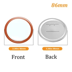 Mason Jar Lids with Airtight Seal - Food Grade Metal Caps for Canning and Preserving (86mm)