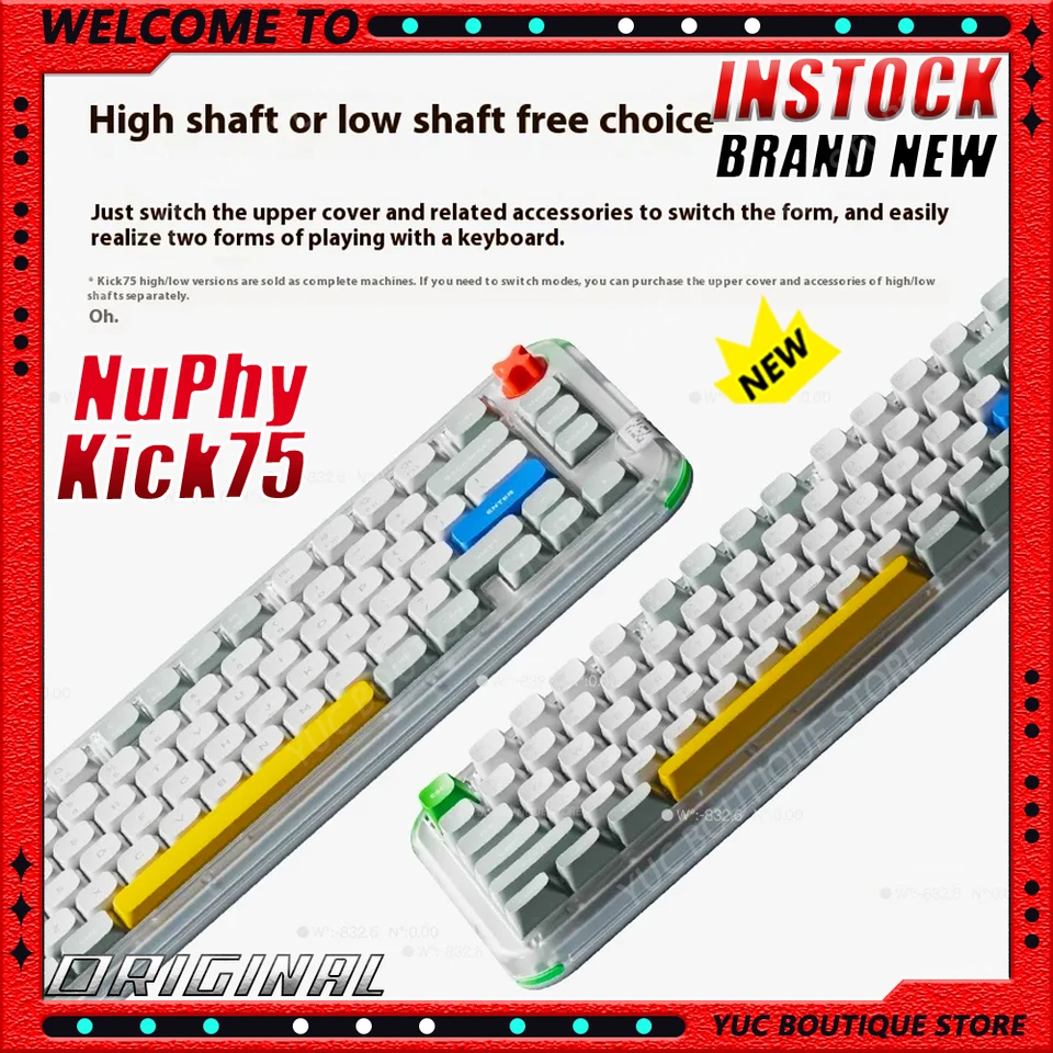 新しい NuPhy Kick75 ドワーフ軸ゲーミングメカニカルキーボード