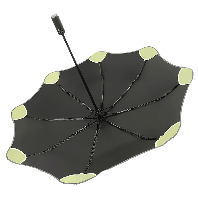 Creative Safety Corner Fully Automatic Umbrella for Kids Women Sun UV Protection Windproof 3 Folding Rain Umbrellas Parasol