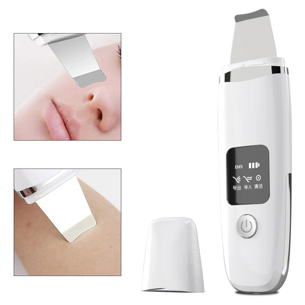 Ultrasonic Skin Scrubber Blackhead Remover Professional Face Cleaning Peeing Facial Cleaner Beauty Device