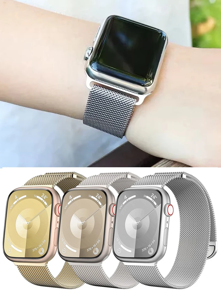 Milanese Loop Metal Bracelet for Smartwatch - Premium Adjustable Strap