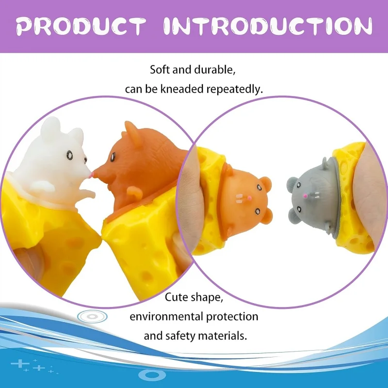 Pop Up Funny Mouse And Cheese Block Squeeze Anti Stress Toy Hide And Seek Figures Stress Relief Fidget Toys For Kids Adults Image 6