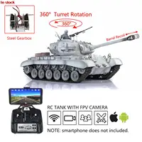 1/16 HENG LONG 7.0 M26 RC Tank 3838 360° Turret Steel Gearbox Barrel Recoil Soldier Infrared Fire Machine Gun BB Toys TH20332 1