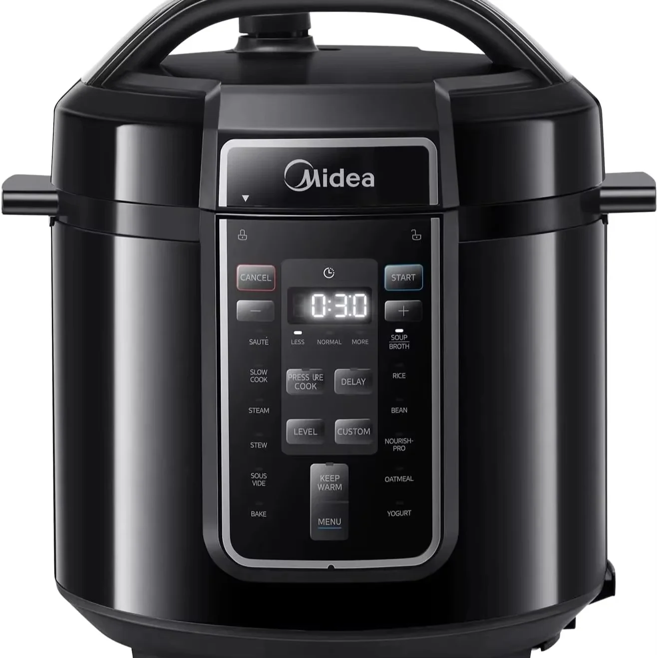 Midea Elektrischer Schnellkochtopf 9-in-1, 12 Voreinstellungen Instant-Multikocher Antihaft-Topf Joghurtkocher Reiskocher Slow Cooker Sauté Dampfgarer Edelstahl Innentopf,8 Quarts, Schwarz - AliExpress
