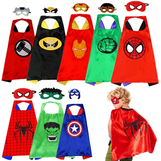 Capas y máscara de superhéroe para niños, disfraces de superhéroe para  niños, juguetes de superhéroes para niños, capa de superhéroe, disfraz