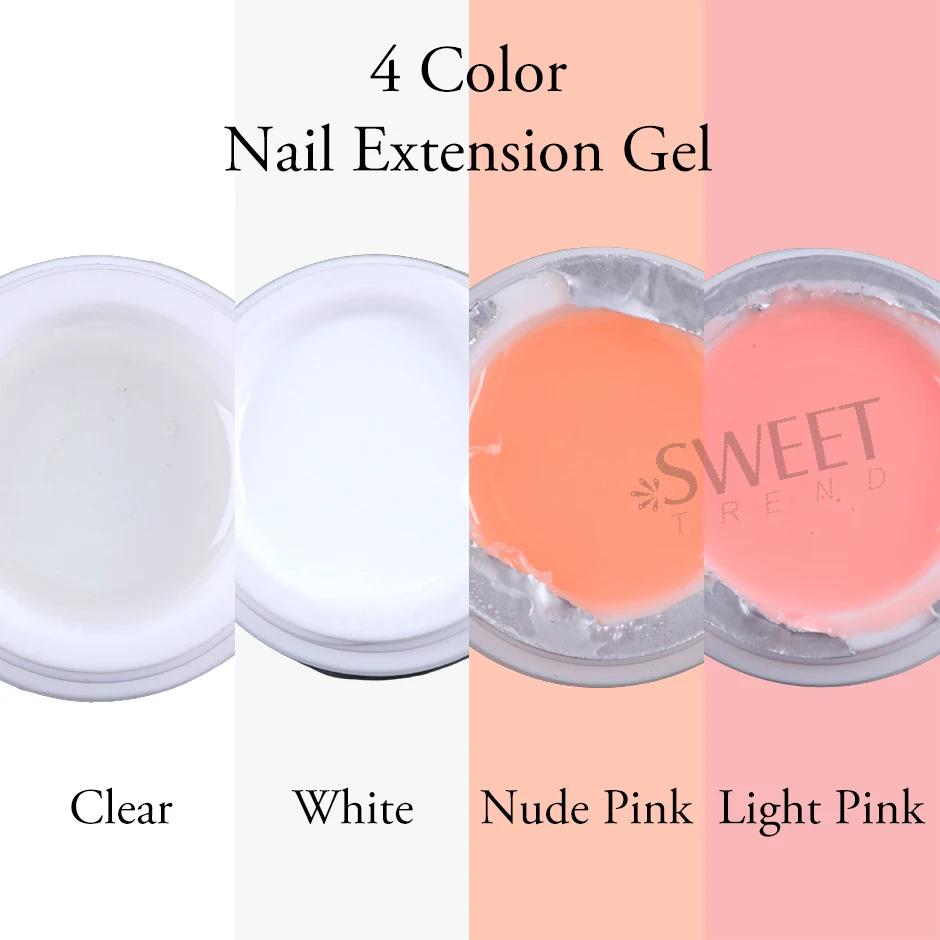 15ml Extension Jelly Nail Gel Kit Nude Pink Acrylic Hard Gel Polish Finger Construction Complete Tools French Form Manicure 1800 6