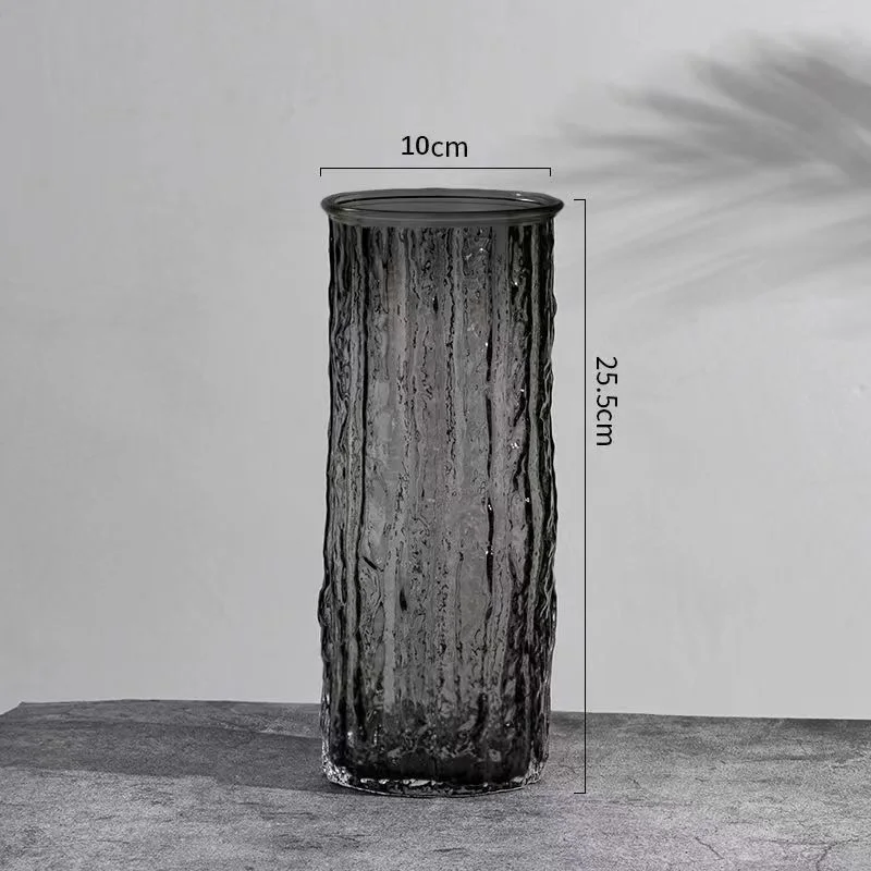 مزهرية زجاجية شفافة تشكيلة زهور فنية زهور طازجة مج...