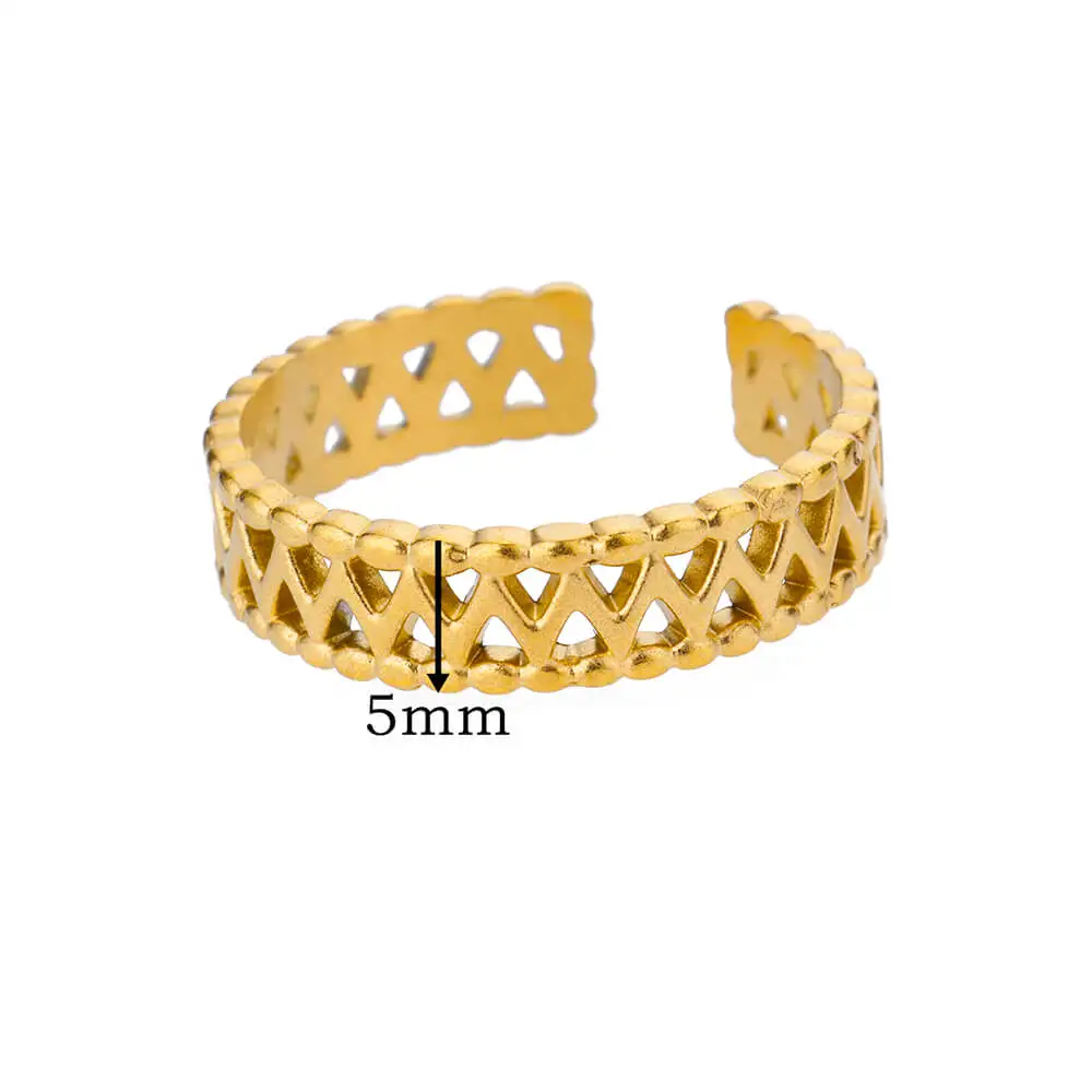 Stainless Steel Geometric Ring for Women for Wedding