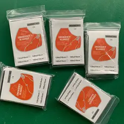 Manta de emergencia para supervivencia al aire libre, Kit de rescate de primeros auxilios, a prueba de viento, impermeable, lámina térmica para acampar y senderismo