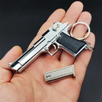 1:3 High Quality Metal Model Desert Eagle Keychain Toy Gun Miniature Alloy Pistol Collection Toy Gift Pendant 2