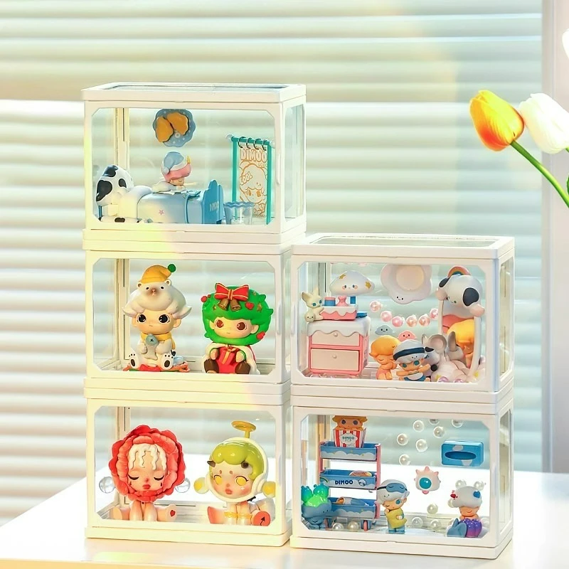 Transparent Ladder Display Rack for Collectibles - Handmade Storage for Dolls and Figurines