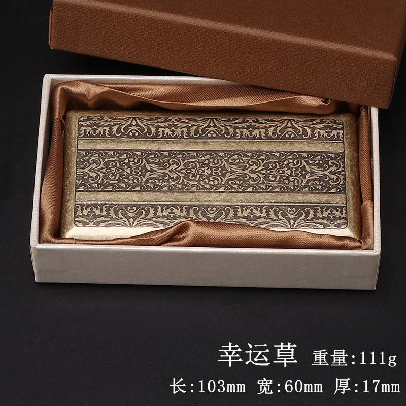 スリムエンボスパターン 100 s シガレットケース女性真鍮金属
