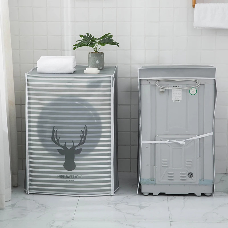 Washing Machine Cover Household PEVA Thickened Waterproof Sunproof Dust Cover