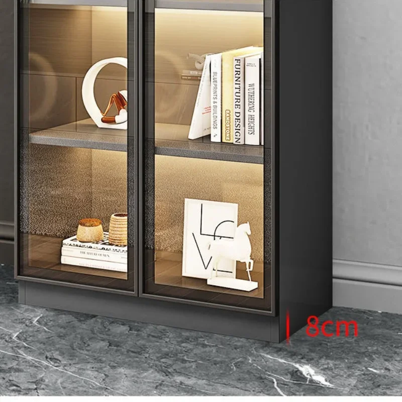 Glass Storage Wine Cabinets Liquor Wall Display Living Room Wine Cabinets Simplicity Luxury Botellero Vino Furniture QF50JG