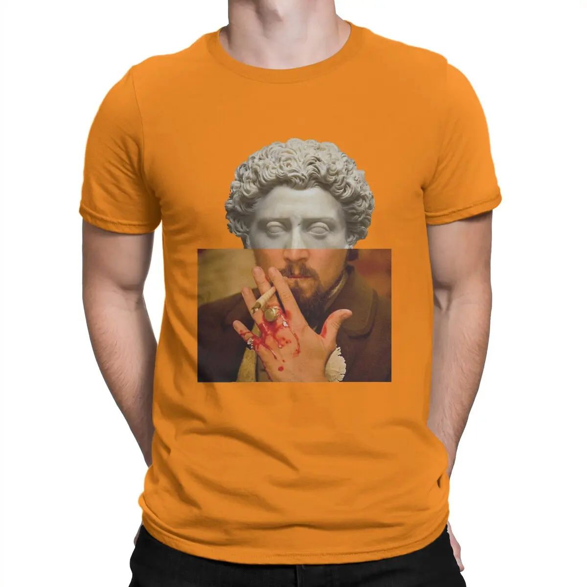 thumbnail image 1 of Camiseta de Leonardo DiCaprio (Django Desencadenado) y Marco Aurelio para hombre, ingeniosa camiseta de rompecabezas, divertida camiseta de manga corta con cuello redondo., 1 of 7