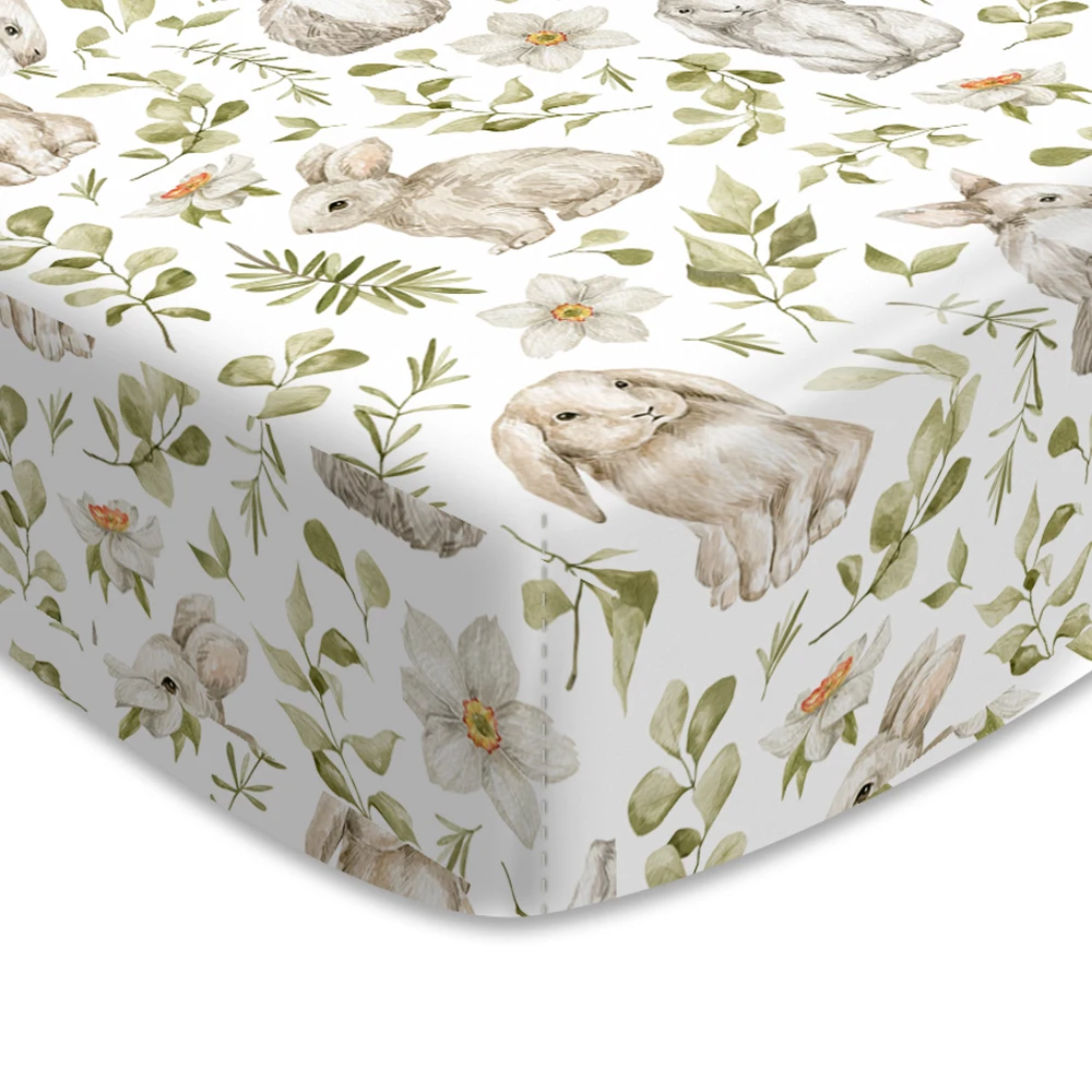 Bassinet Sheets Happyflute Baby Bassinet Sheets Breathable Cozy Fitted Mattress Sheet 130*70CM Polyester