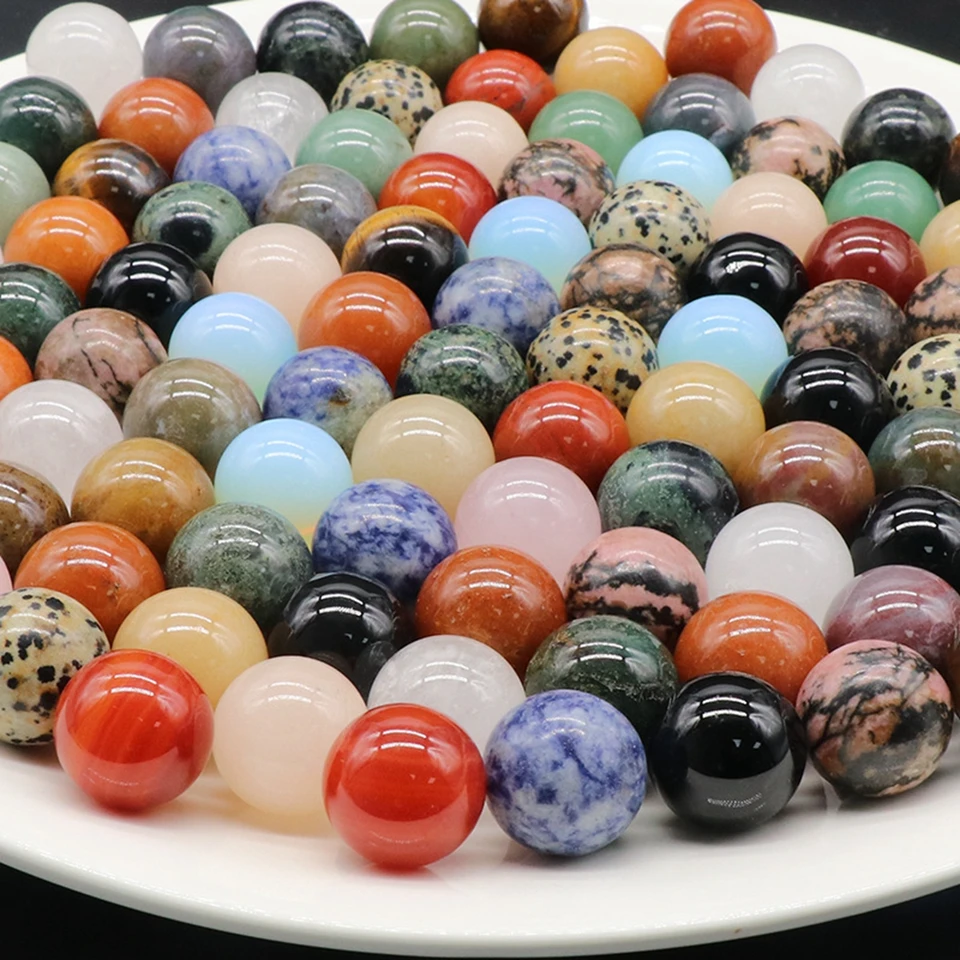 AD Perles Pierre précieuse naturelle 10 mm rondes Courroie Perles Grand trou de 2 mm de taille 20 pcs Picture Jasper