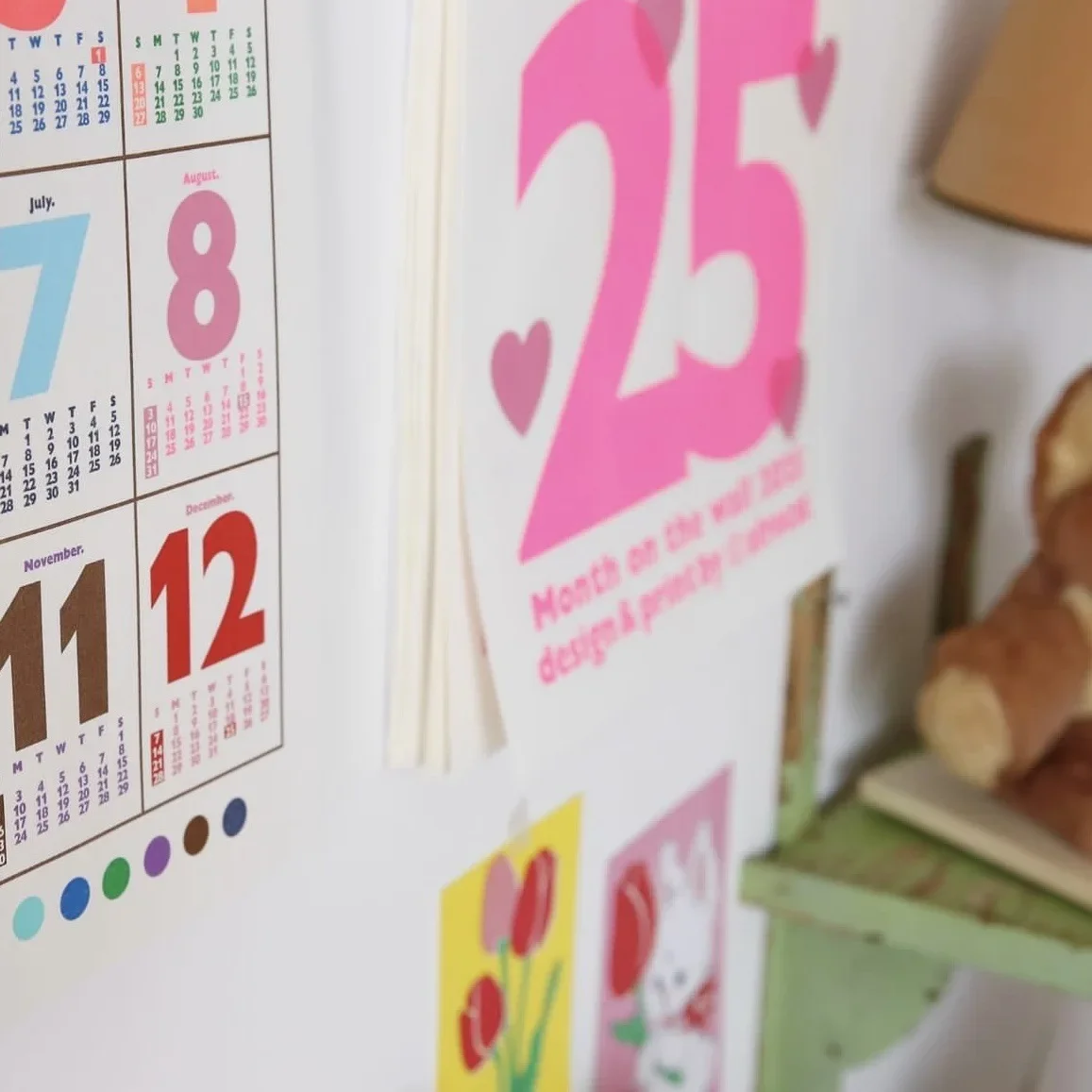 Wall Calendar Korean Ins Desk Calendar for Bedroom Home Decor Valentine Gifts Creative Wall Decoration Picture Photo Props desk calendar,wall calendar,paper wall calendar