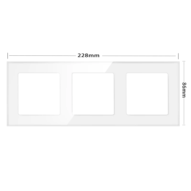 Wall-Mounted Customizable White Glass Panel Power Socket and Switch