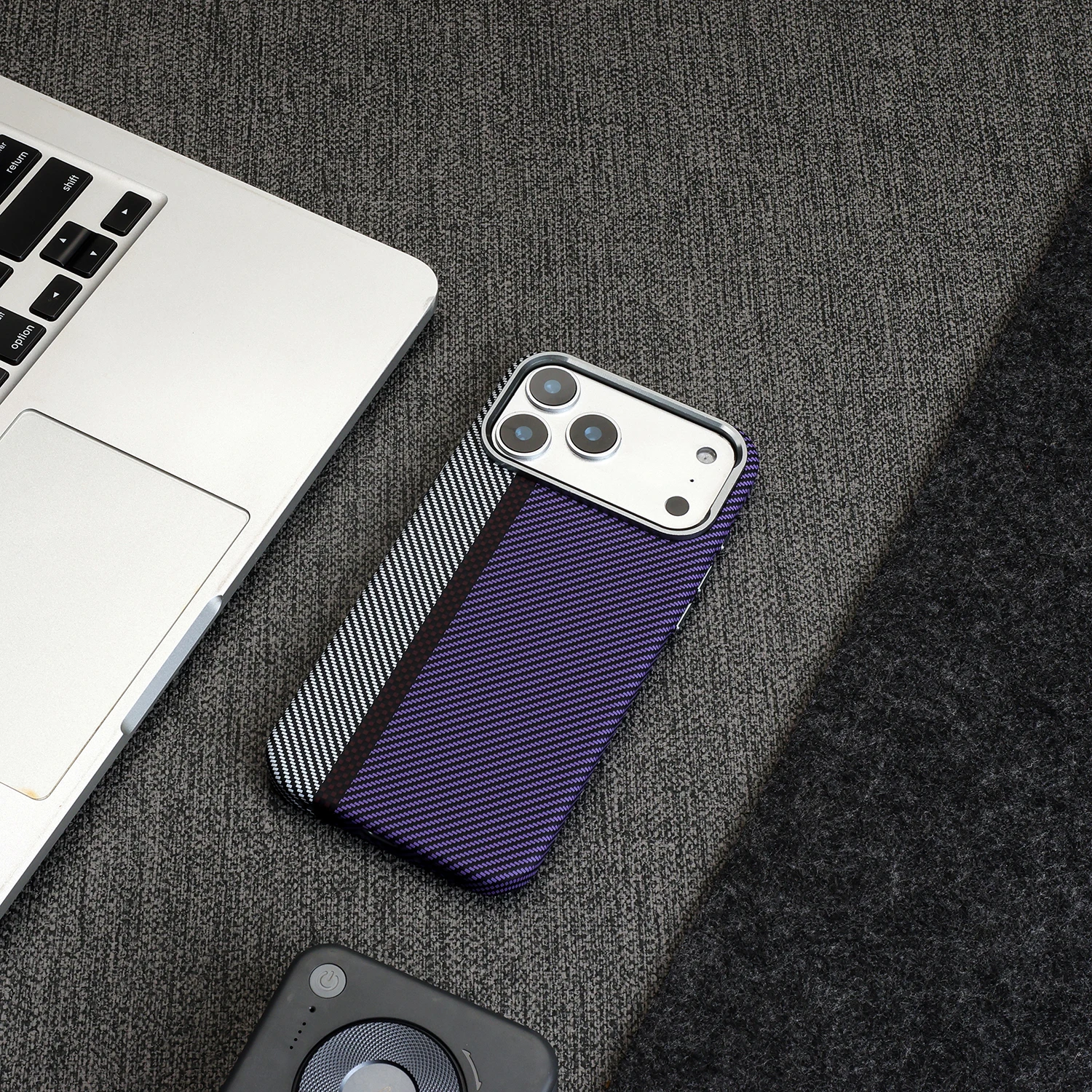 ตัวเลือกสินค้า เคสแม่เหล็กคาร์บอนไฟเบอร์ ป้องกันการกระแทก ชาร์จไร้สาย iPhone 17 Air 16 15 14 13 12 Pro Max