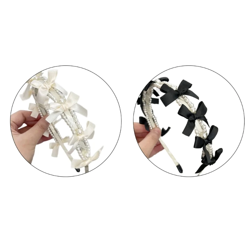

Studded Pearls Headbands Princess Proms Bride Wedding Party Headpiece
