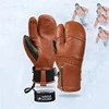 New Winter Ski Gloves Goatskin Leather Mittens  Snowboard Gloves Plus Velvet Warm Men's And Women's Cold-proof Gloves 1