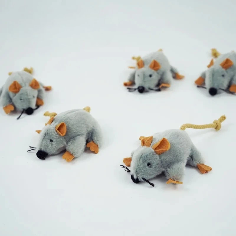 Interactive Cat Toys: Cute Plush Mice with Catnip