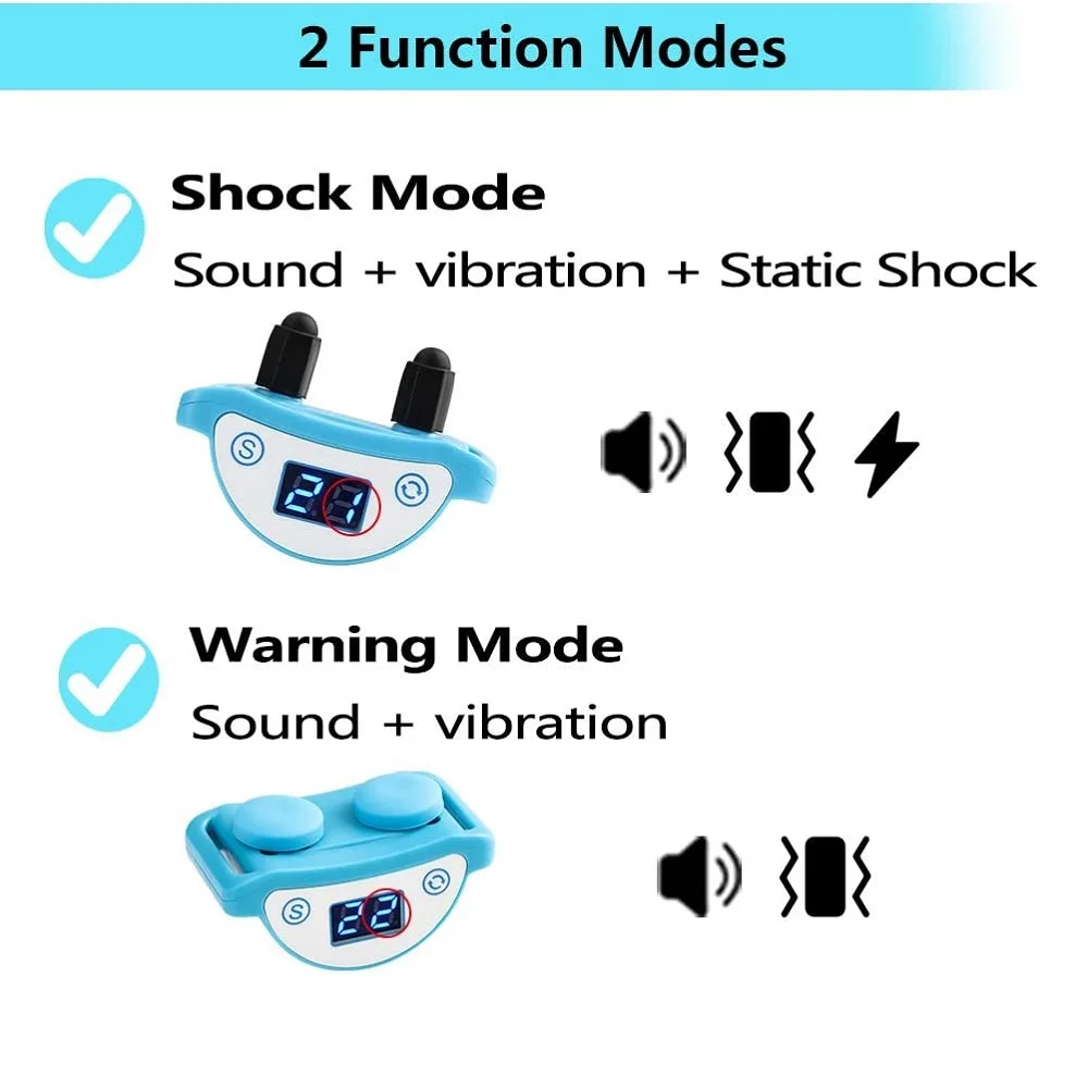 Paipaitek Cat Shock Collar,Auto Trainer Collar for Cats Prevent Meowing Designed,Sound Vibrate&Shock,Waterproof&Rechargeable