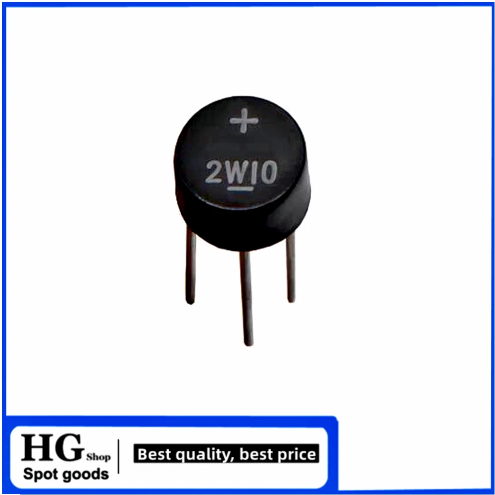 50PCS/Lot 2W10 rectifier diode bridge rectifiers round bridge 2A1000V DIP-4 Best quality