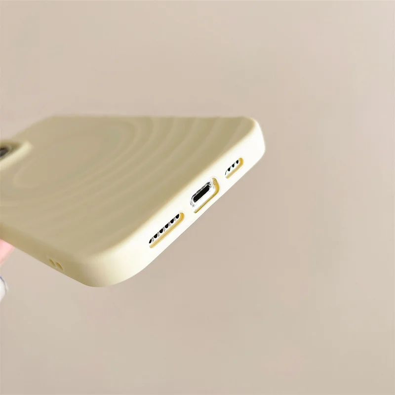 3D Water Ripple Liquid Silicone Magsafe Phone Case For iPhone