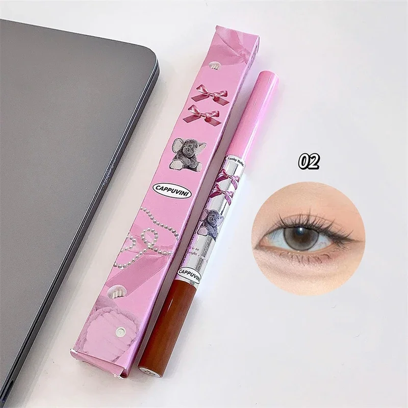 Double-head Lying Silkworm Pencil 1pc Natural Non-smudge Matte Pearlescent Fine Flash Brightening Shadow Pen Highlighting Pen eyeshadow pen makeup pen