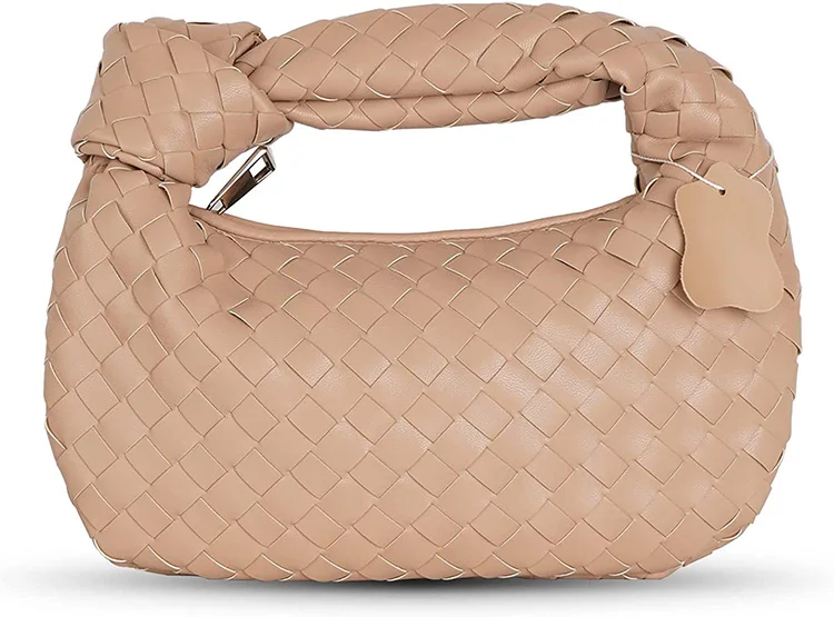 2022 Fashion Handmade Woven Bag Luxury Woven Leather Printed Shoulder Bag Lady Crossbody Hobo PU Knotted Handle Casual Handbag 